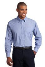 Port Authority Adult Unisex Tall Crosshatch Long Sleeve Easy Care Dress Shirt